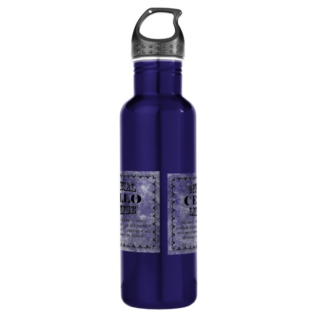 Cello License Stainless Steel Water Bottle (Front)