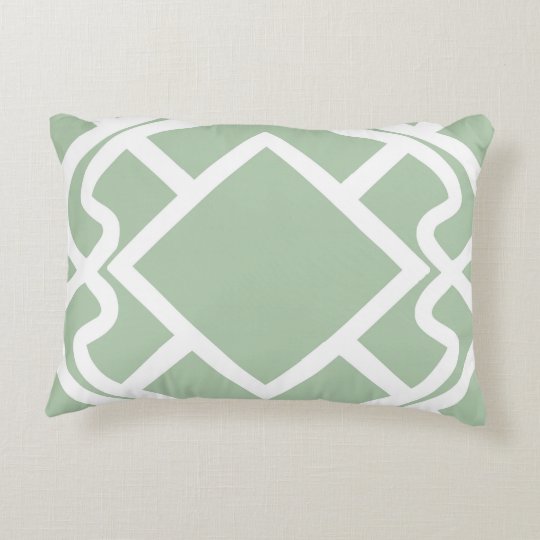 Cello Light Sage Green Trellis Design Decorative Pillow Zazzle Com
