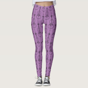 Cello Line Drawing Leggings