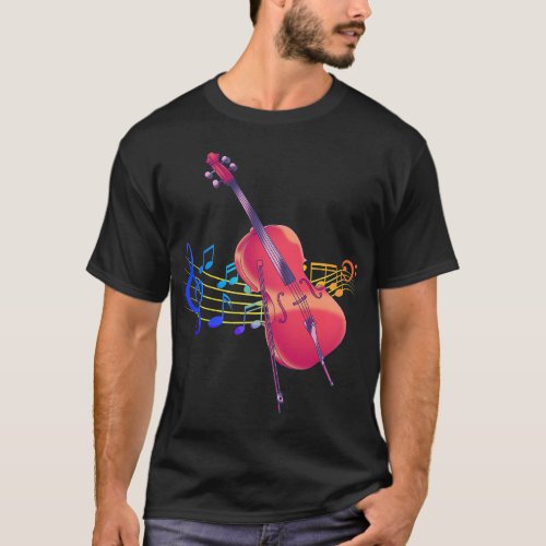 Cello Lover Cellist Classical Music Treble Clef Ce T_Shirt
