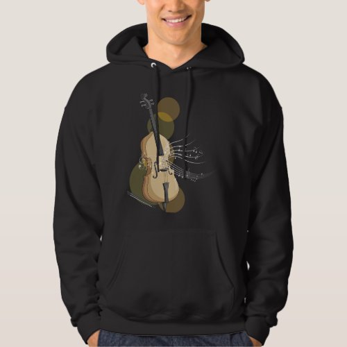 Cello Lover Cellist Musician Classical Music Notes Hoodie