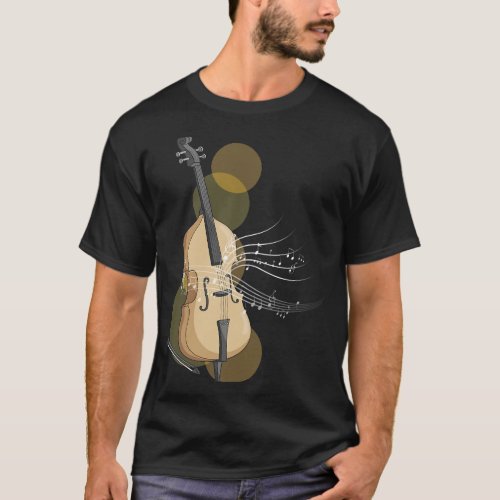 Cello Lover Cellist Musician Classical Music Notes T_Shirt