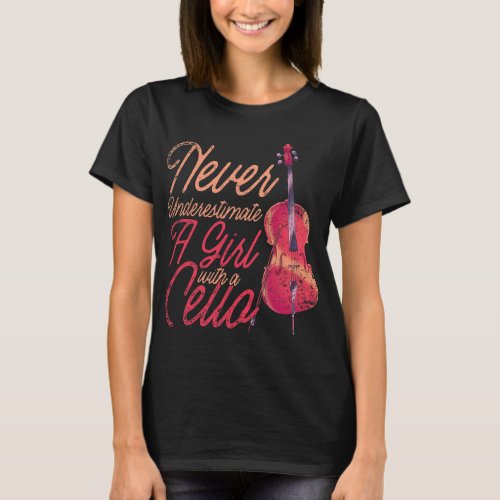 Cello Lover Musician Cellist Girls Gift Orchestra  T_Shirt