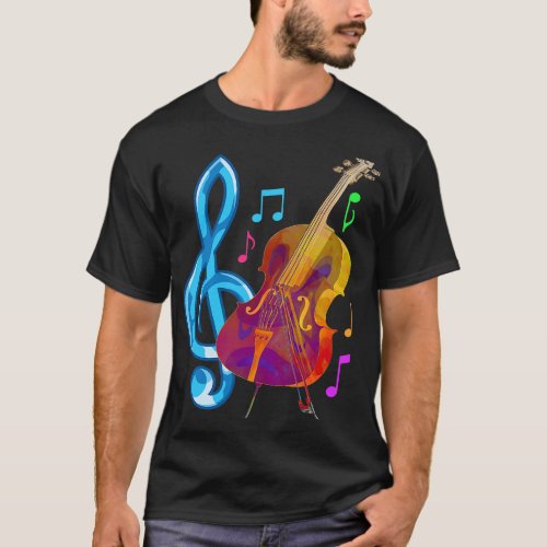 Cello Lover Player Classical Music Treble Clef Cel T_Shirt