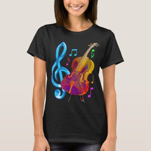 Cello Lover Player Classical Music Treble Clef Cel T_Shirt