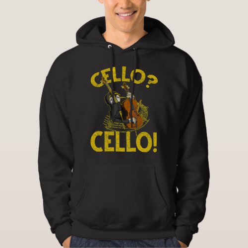 Cello Lover Player Music Notes Orchestra Cellist M Hoodie