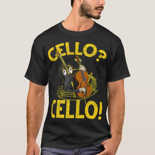 Cello Lover Player Music Notes Orchestra Cellist M T_Shirt
