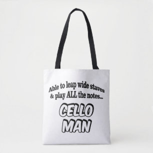 Cello Man - Music Superhero Tote Bag