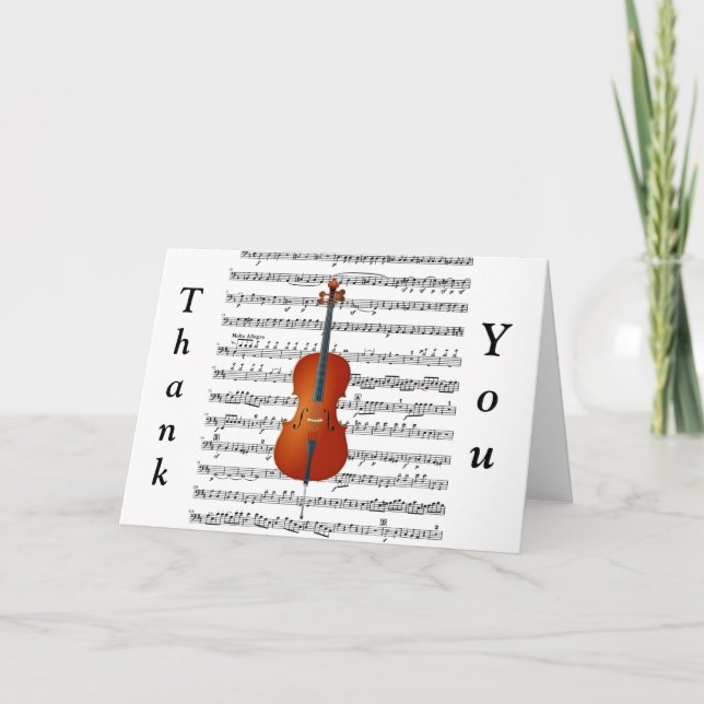 Cello & Me_ Letterpress Thank You Card (Front)