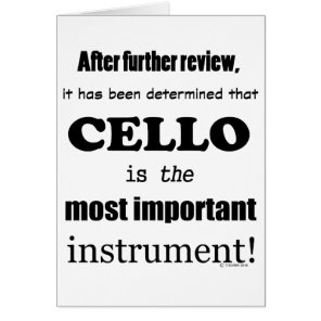 Cello Most Important Instrument Cards