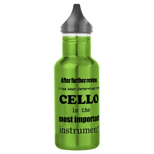 Cello Most Important Instrument Stainless Steel Water Bottle (Left)