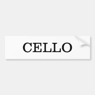 Cello Music Bumper Sticker