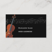 Cello - Music Business Card (Back)