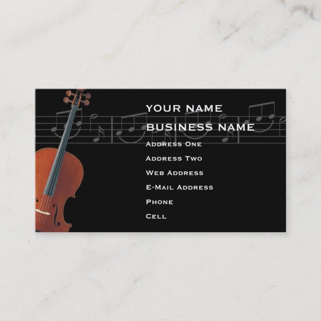 Cello - Music Business Card (Front)