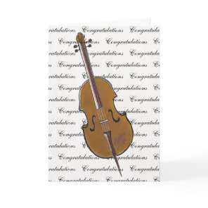 cello music grade exam congratulations  card