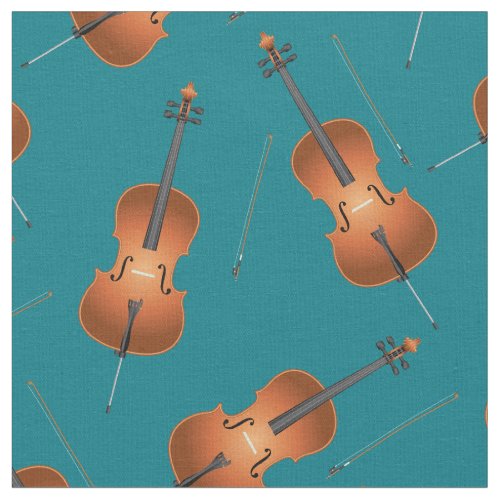 Cello Music Musician Room Decor Teal Fabric