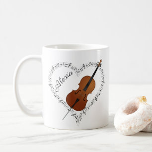 Cello Music Notes Coffee Mug