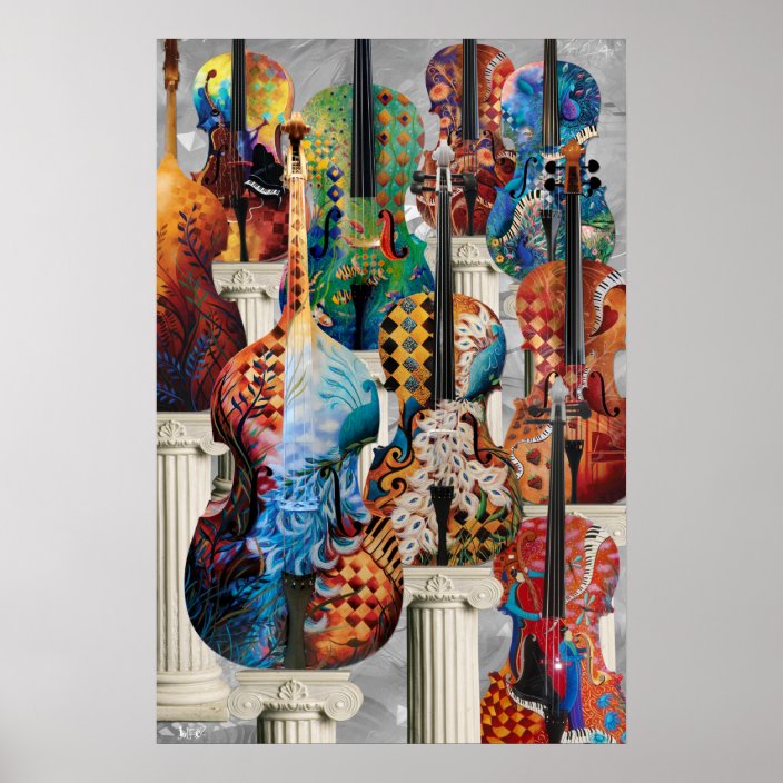 Cello Music Poster Music Decor Wall Art Zazzle Com