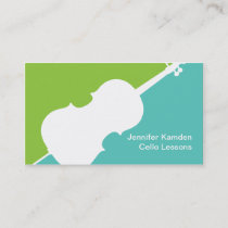 Cello Music Teacher Player Cellist Musician Business Card