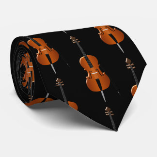 Cello Musical Instrument Design Neck Tie