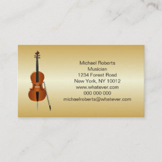 Cello Musician Business Card