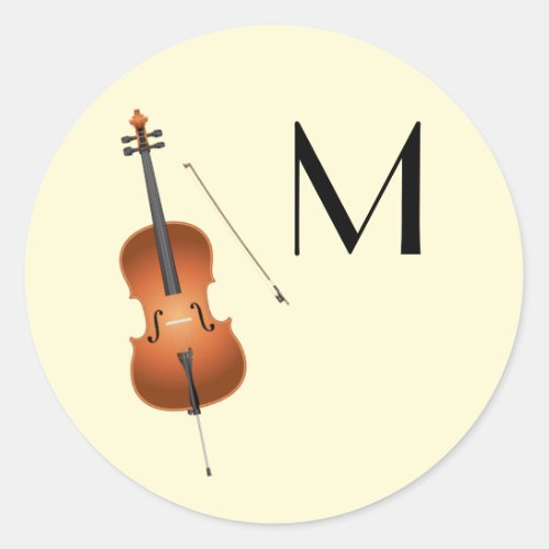 Cello Musician Music Teacher String Orchestra Classic Round Sticker