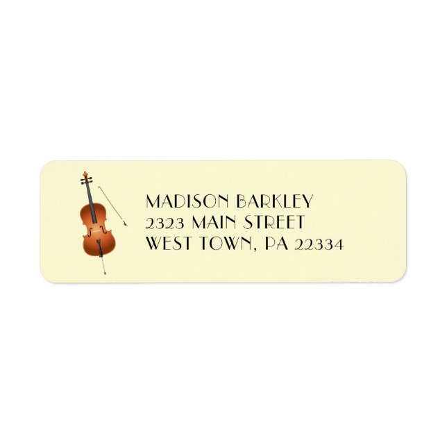 Cello Musician Music Teacher String Orchestra Label (Front)