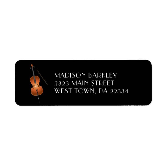 Cello Musician Music Teacher String Orchestra Label (Front)