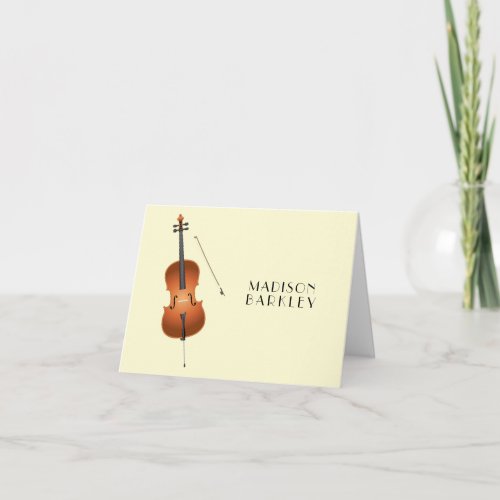 Cello Musician Music Teacher String Orchestra Note Card
