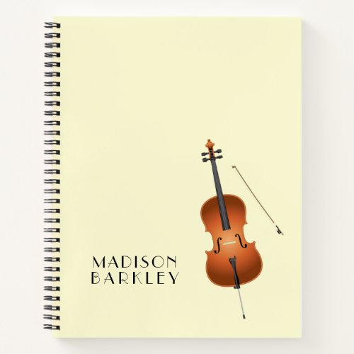Cello Musician Music Teacher String Orchestra Notebook