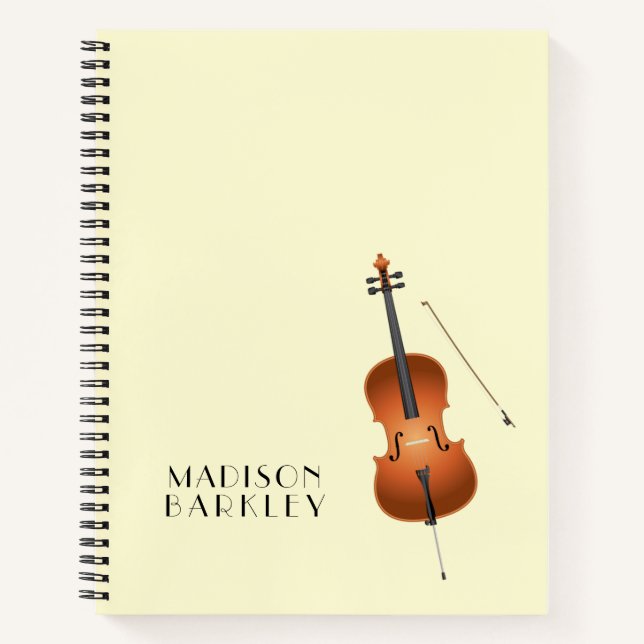 Cello Musician Music Teacher String Orchestra Notebook (Front)