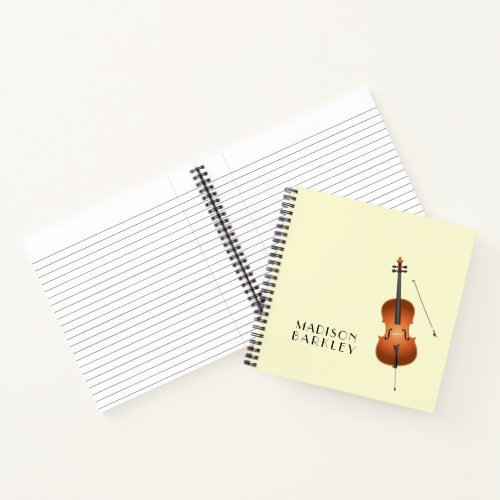 Cello Musician Music Teacher String Orchestra Notebook
