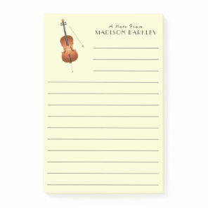 Cello Musician Music Teacher String Orchestra Post-it Notes