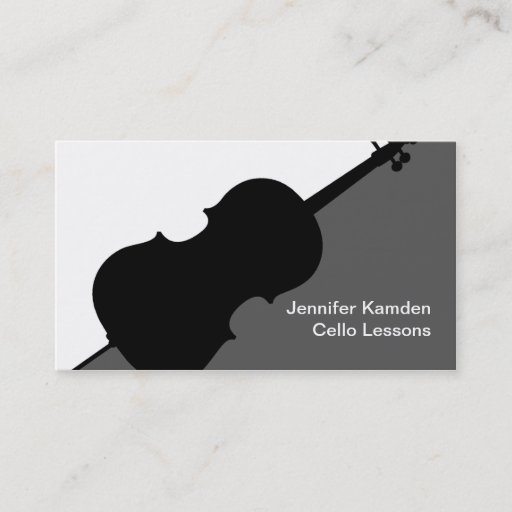 Customizable Cello Teacher Business Cards