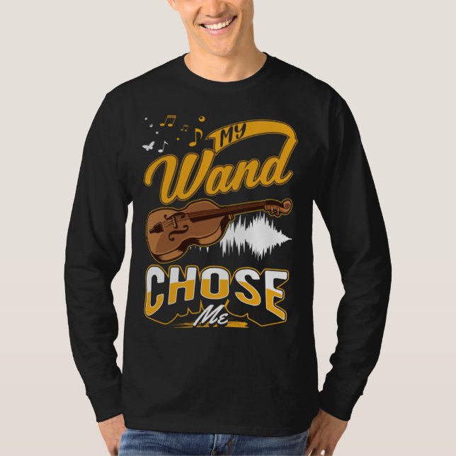 Cello My wand chose me Cellist Cello T-Shirt (Front)