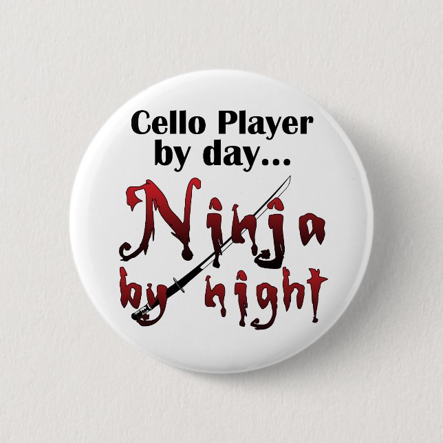 Cello Ninja Button (Front)