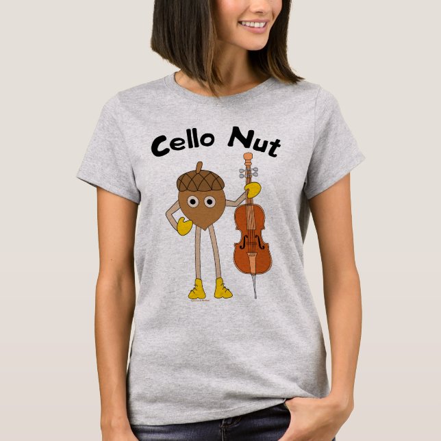 Cello Nut Text  T-Shirt (Front)