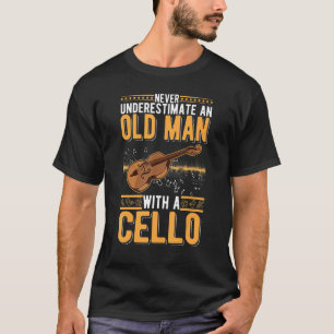Cello Old Man Cellist Grandpa Cello Player T-Shirt