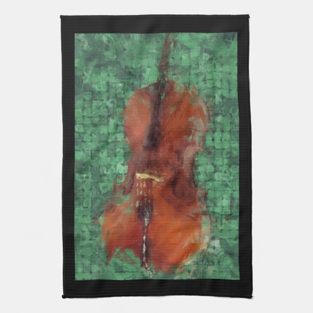 Cello On Green Towel (Vertical)