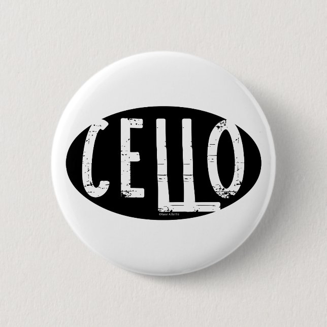 Cello Oval Rough Text Button (Front)
