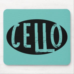 Cello Oval Rough Text Mouse Pad