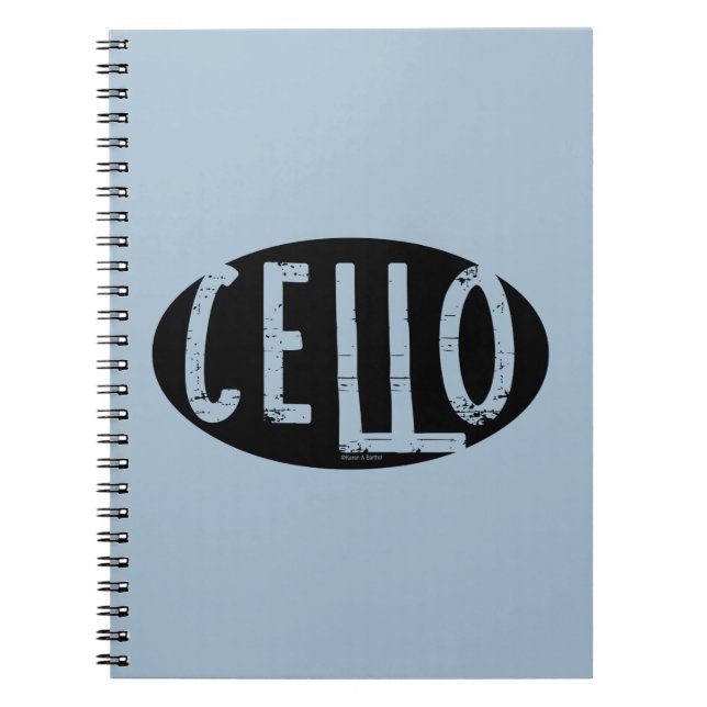 Cello Oval Rough Text Notebook (Front)