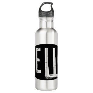 Cello Oval Rough Text Stainless Steel Water Bottle