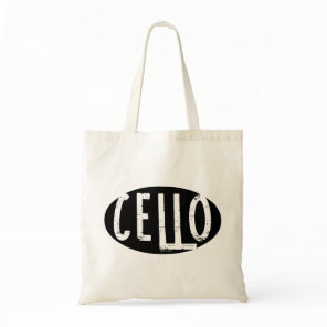 Cello Oval Rough Text Tote Bag