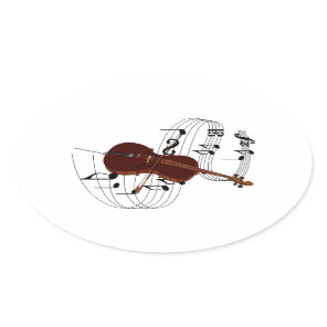 Cello Oval Sticker