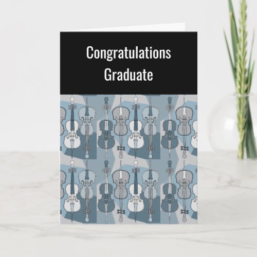 Cello Pattern Graduation Card