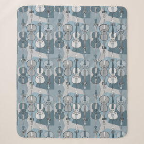 Cello Pattern Sherpa Blanket