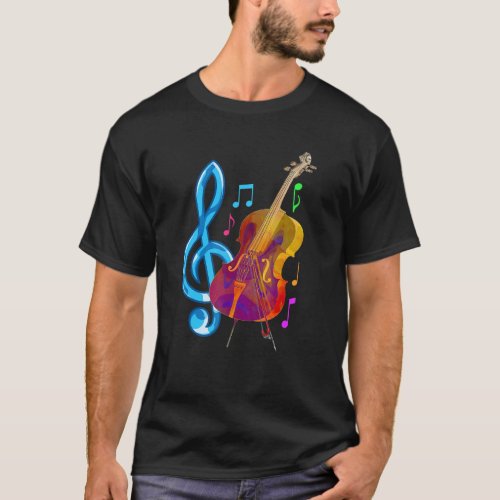 Cello Player Classical Music Treble Clef Cellist C T_Shirt