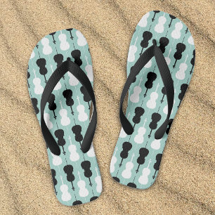 Cello Player Gift String Instrument Orchestra Flip Flops