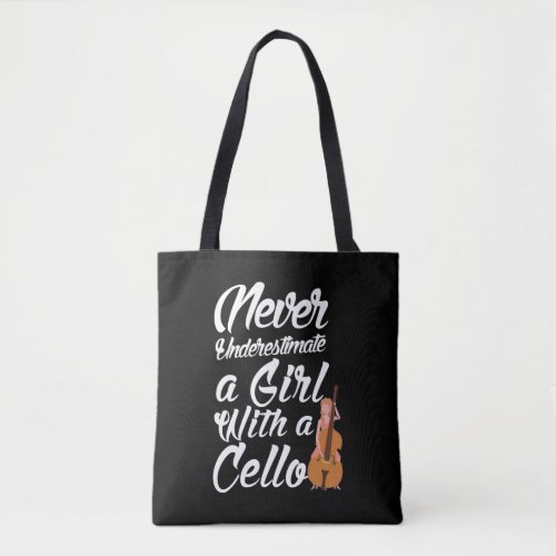 Cello Player Girl Orchestra Music Lover Musician Tote Bag